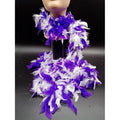 Boa Violeta Y Blanco Plumas