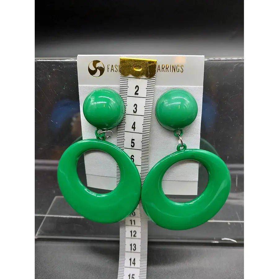 Green Medium Sevillana Earrings