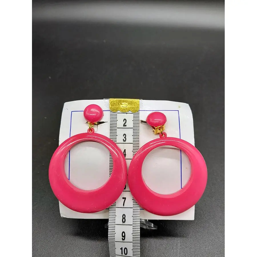 Dark Pink Small Sevillana Earrings
