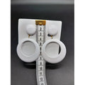 Small White Sevillana Earrings