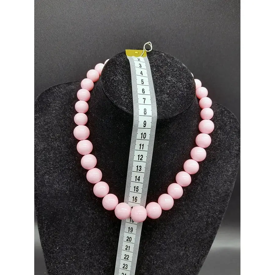 Collar Bolas Sevillana.Rosa.