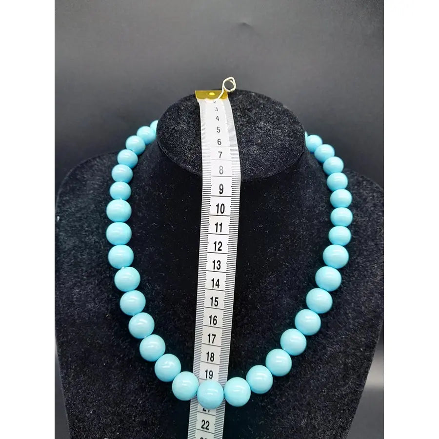 Collar Bolas Sevillana Azul Claro