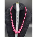 Collar Bolas Sevillana Rosa Oscuro