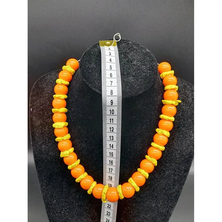 Collar Bolas Sevillana Naranjas Y Papel