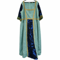 Handmade Blue Medieval Dress Costume Adult