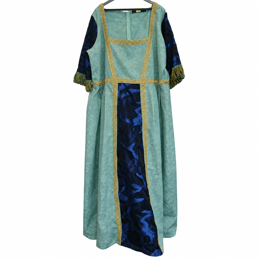 Handmade Blue Medieval Dress Costume Adult