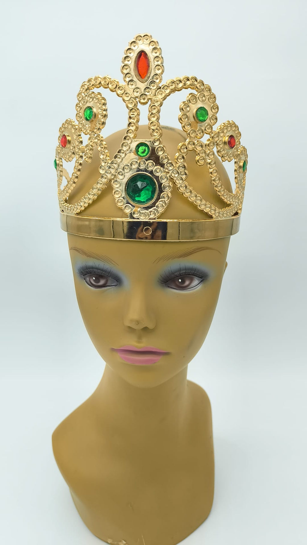 Corona Dorada Rey Reina con Gemas – Accesorio Disfraz