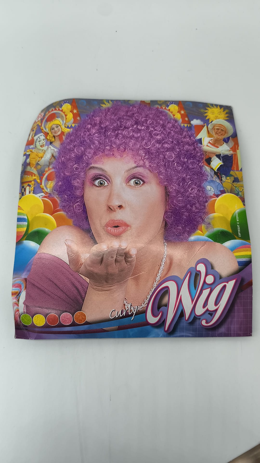Peluca Rizo Payaso Colores Widmann