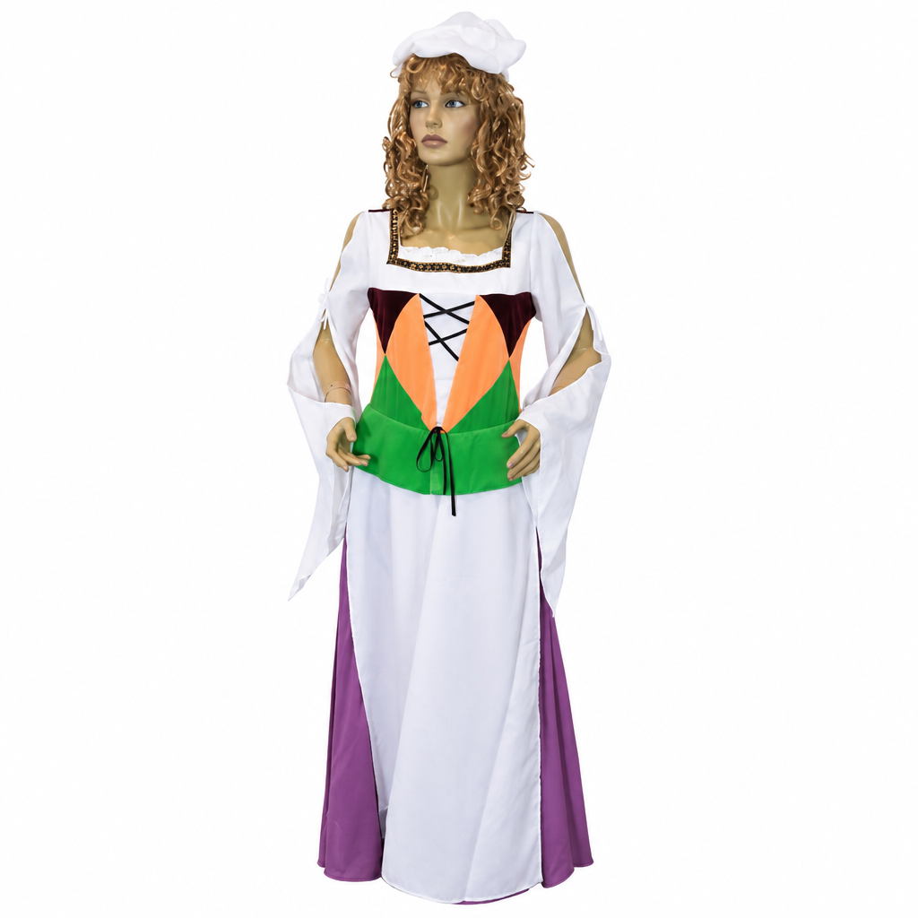 Women's Medieval Lady Costume - Handmade Dress with Wig