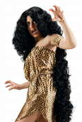 Long Black Curly Wild Wig - Carnival Toys