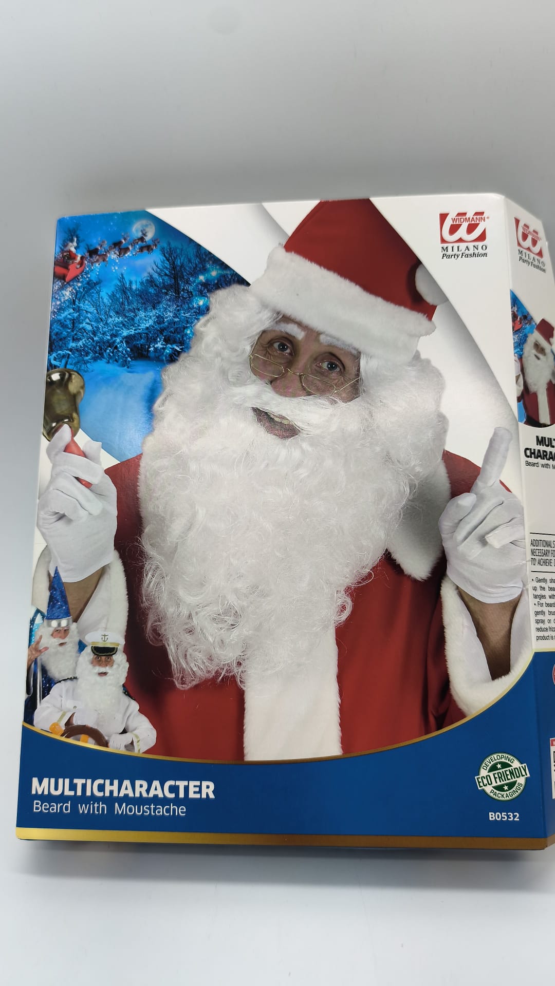 Barba y Bigote Blanco Papa Noel Multicharacter – Widmann