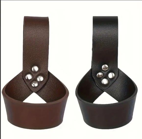 Viking Leather Scabbard Belt — Black or Brown