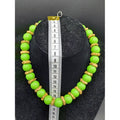 Collar Bolas Sevillana Verde Y Papel