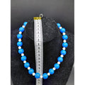 Collar Bolas Sevillana Azules Y Blancas