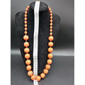 Collar Bolas Sevillana Largo Naranja