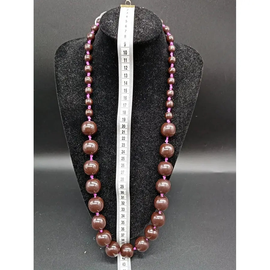 Collar Bolas Sevillana Largo Violeta