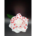 Flor Blanca Con Lunares Rojos