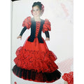 Traje Sevillana Cádiz Infantil Rojo y Negro