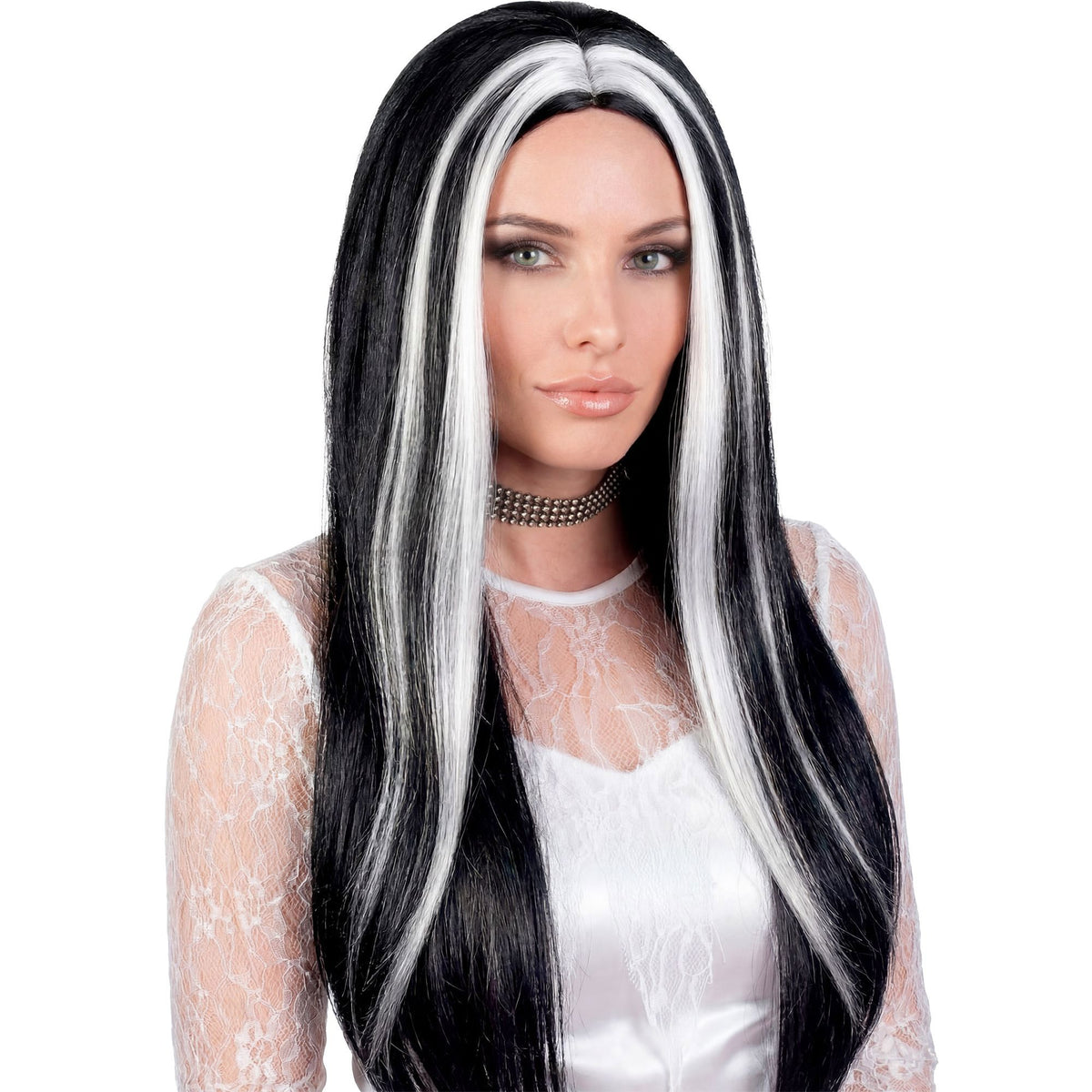 Peluca Morticia Addams Adulto