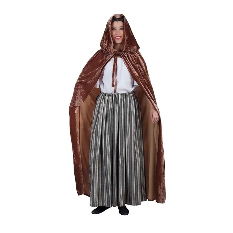 Disfraz Capa Marron Terciopelo