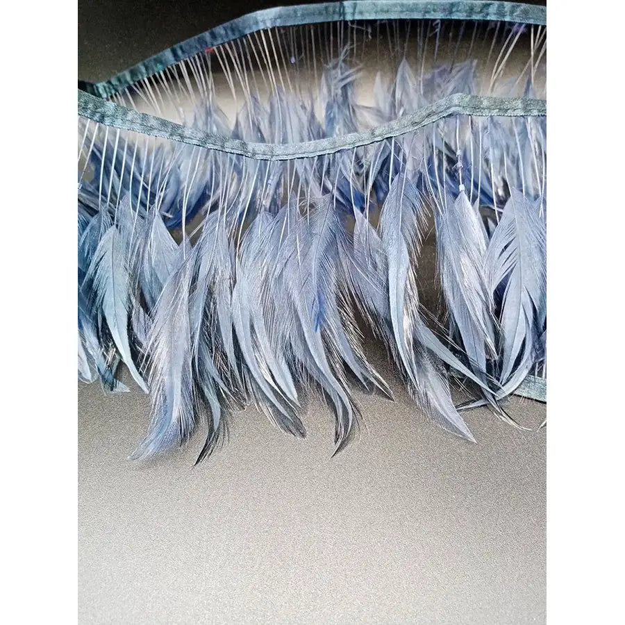 Cinta De Plumas Azul Marino 8Cm De Ancho De Pato