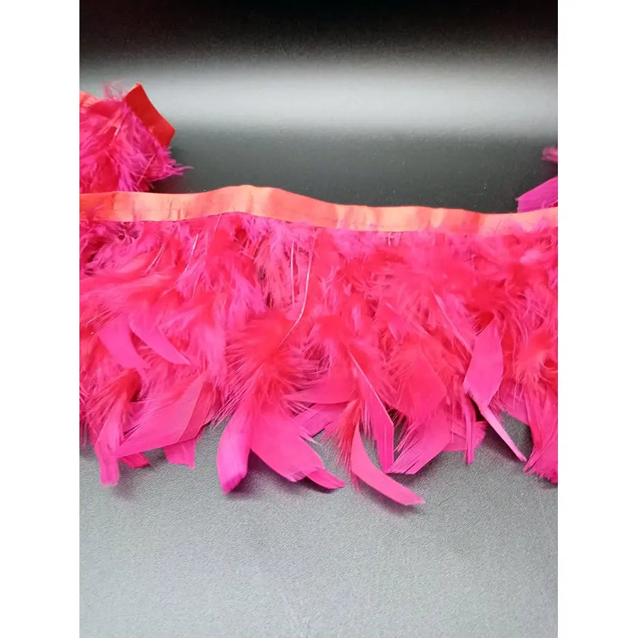 Cinta De Plumas Fucsia 14Cm Ancho De Pato