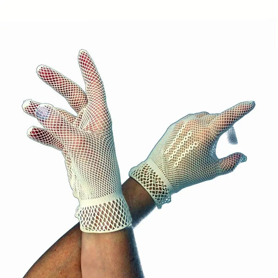 Guantes de Rejilla Cortos Beis