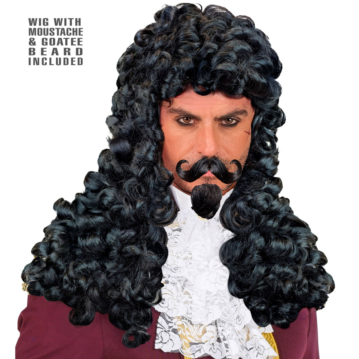 Peluca Capitán con Bigote y Perilla