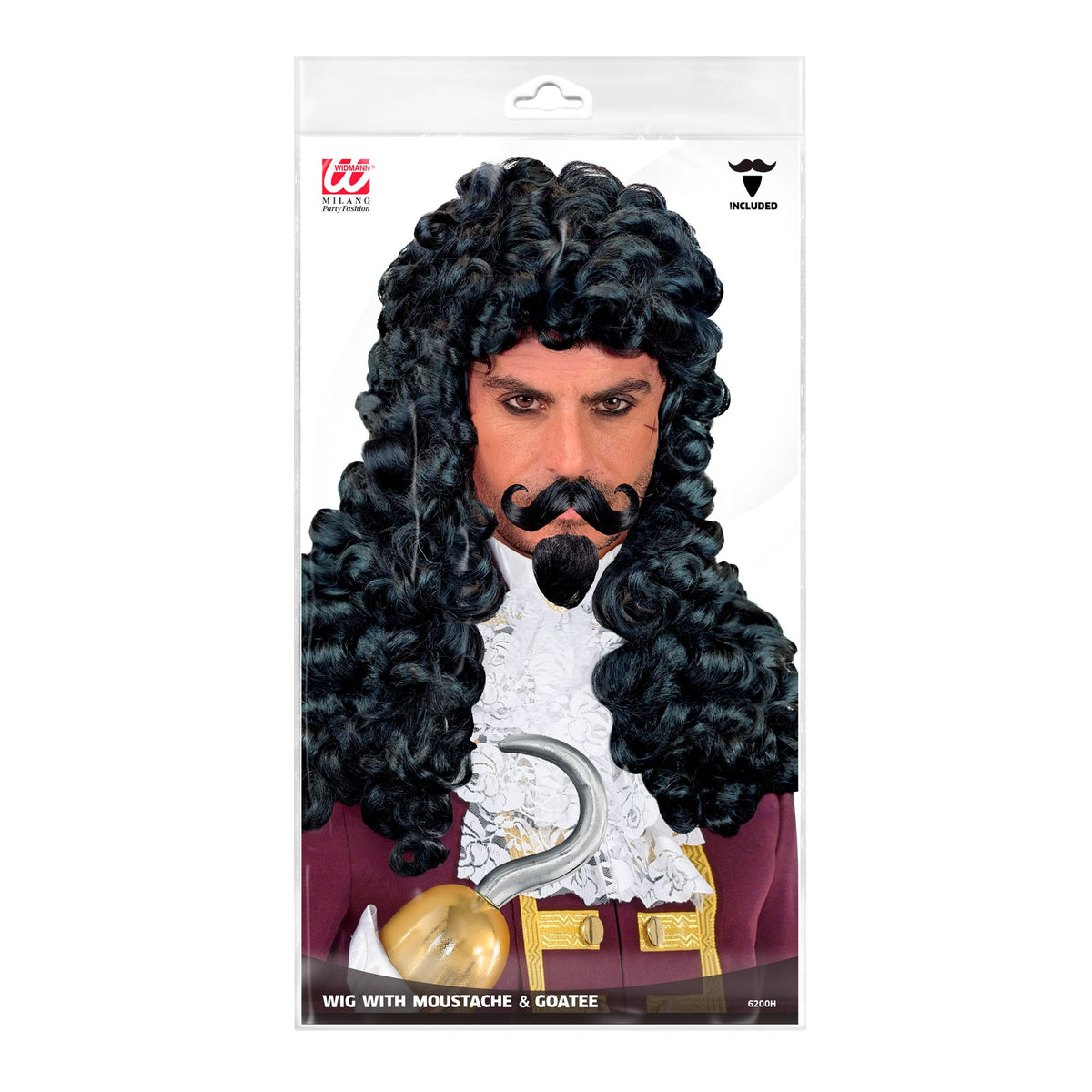 Peluca Capitán con Bigote y Perilla