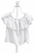 Camisa Medieval Blanca con Volante y Pasamanería