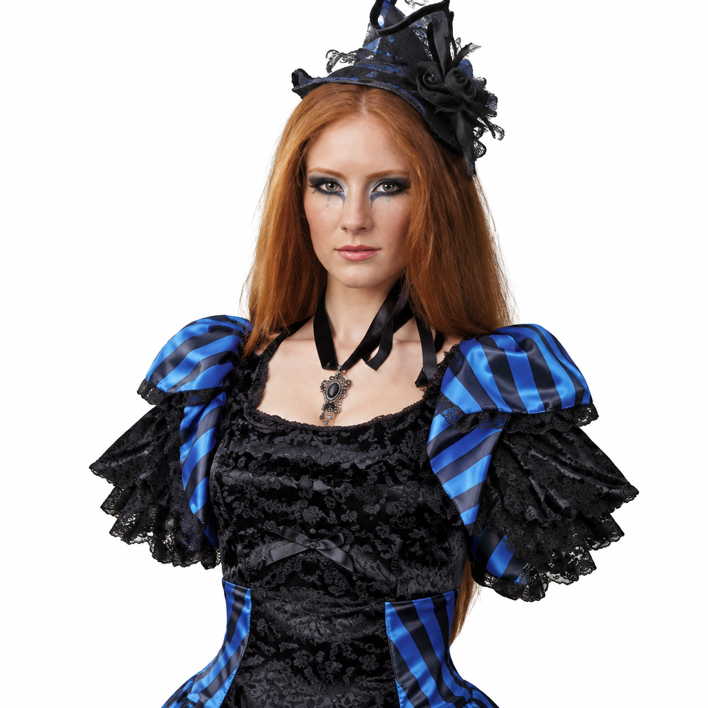 Adult Blue and Black Belle Époque Costume