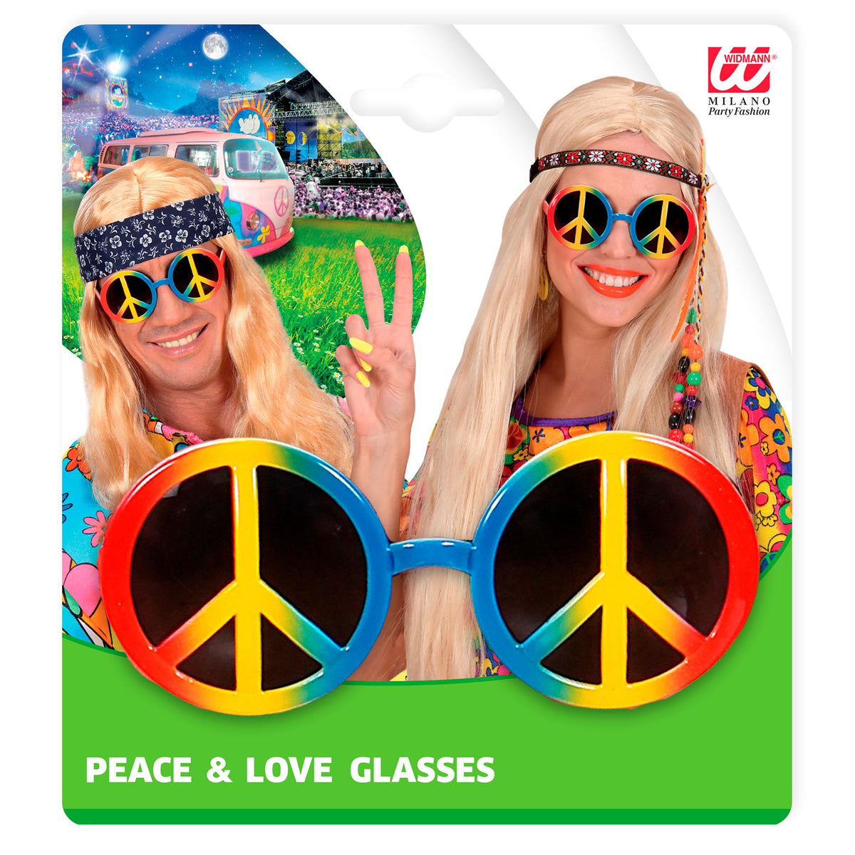 Gafas Pacifistas Multicolor para Disfraz