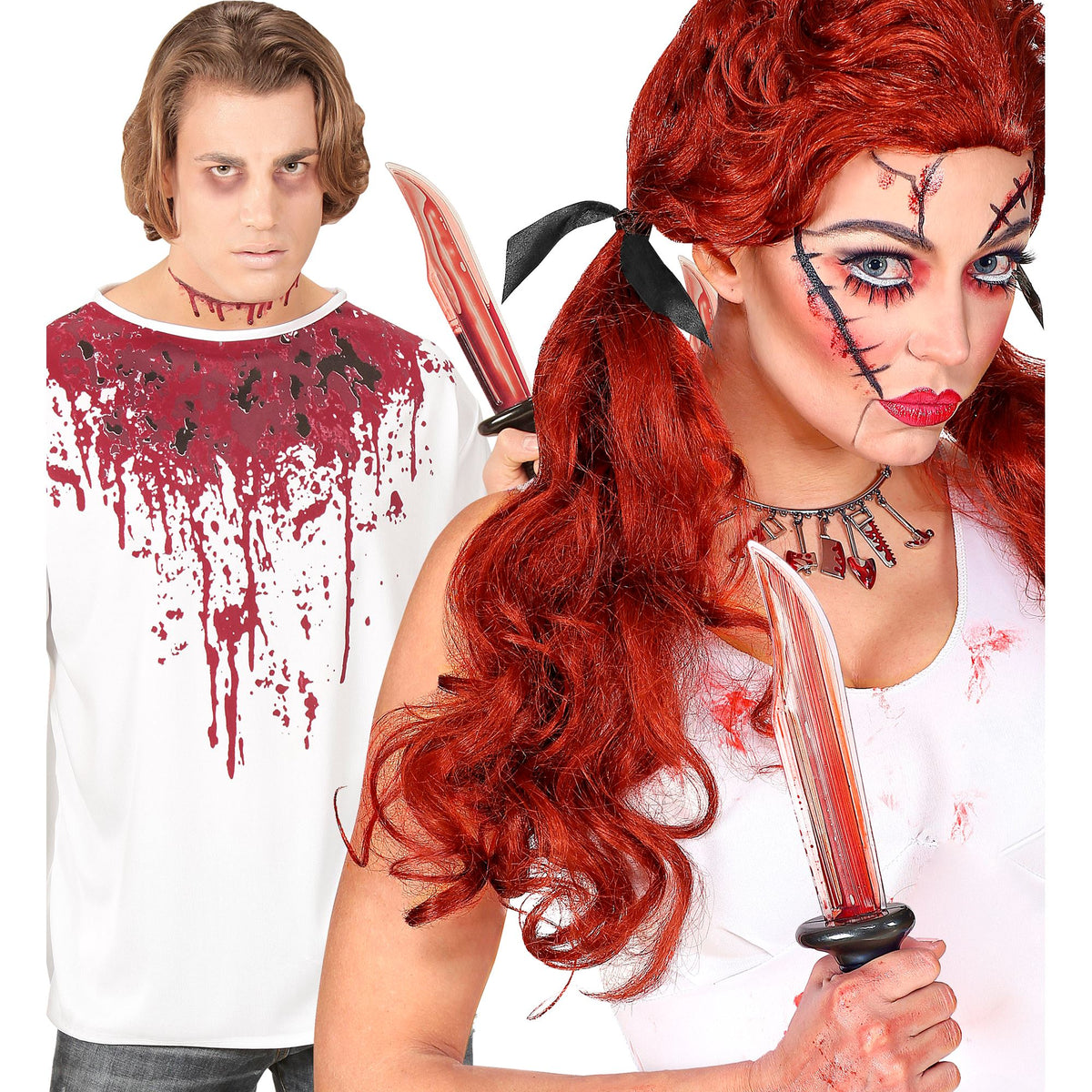Cuchillo Ensangrentado de Juguete – Accesorio para Disfraz de Terror y Halloween