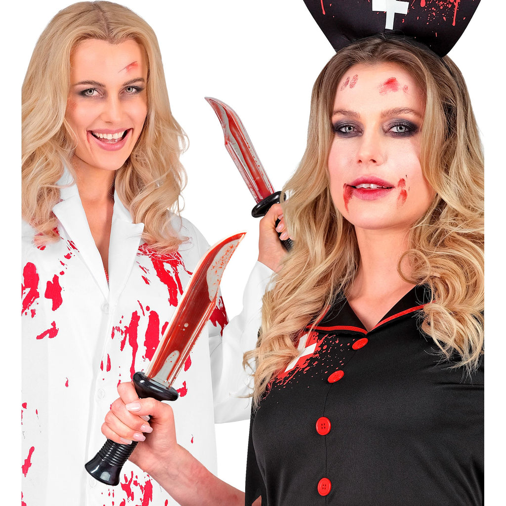 Cuchillo Ensangrentado de Juguete – Accesorio para Disfraz de Terror y Halloween