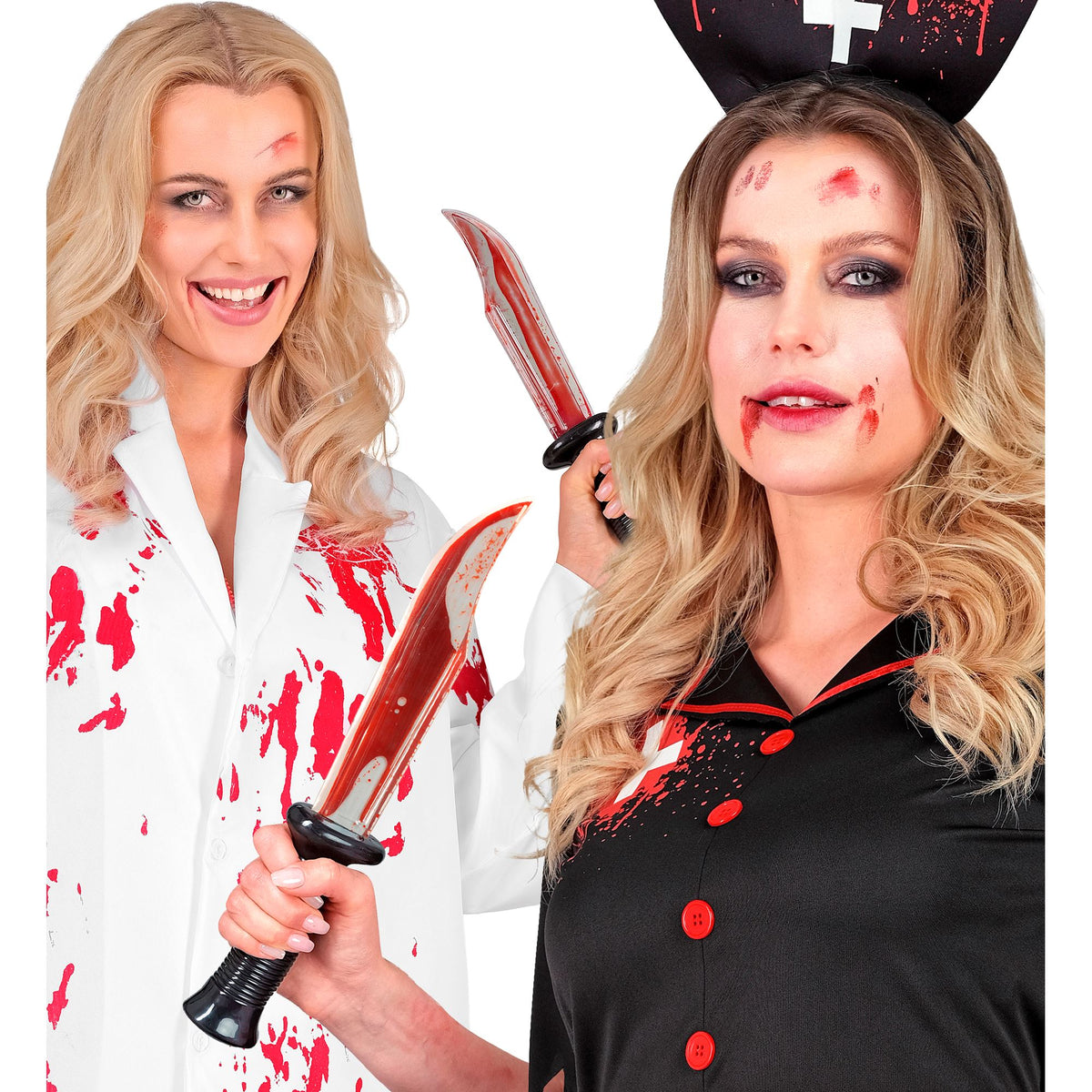 Cuchillo Ensangrentado de Juguete – Accesorio para Disfraz de Terror y Halloween