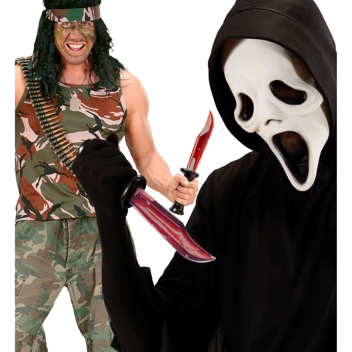 Cuchillo Ensangrentado de Juguete – Accesorio para Disfraz de Terror y Halloween