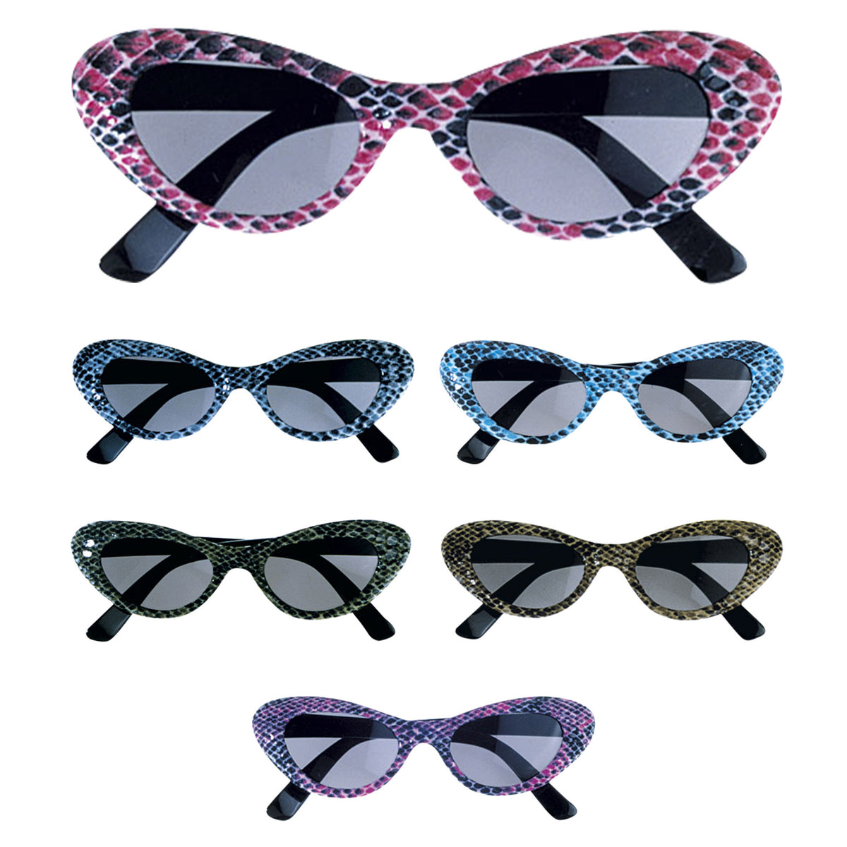 Gafas Estampado Reptil Marrón UV400