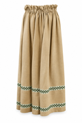 Costume Skirt Beige Green Embroidery M14