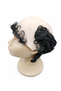 Bald Cap with Black Hair