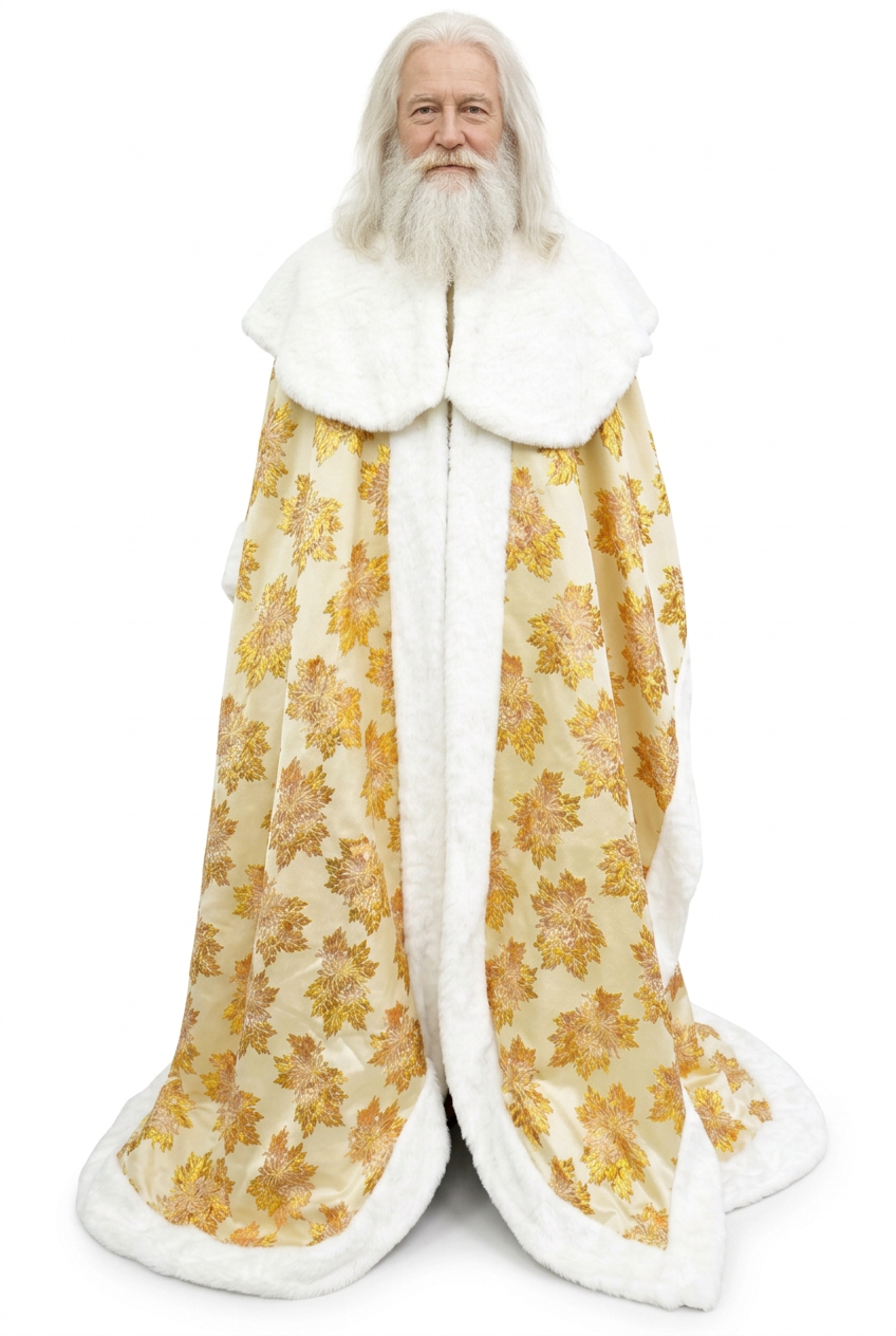 Capa Rey Melchor Adulto – Con Cuello de Piel