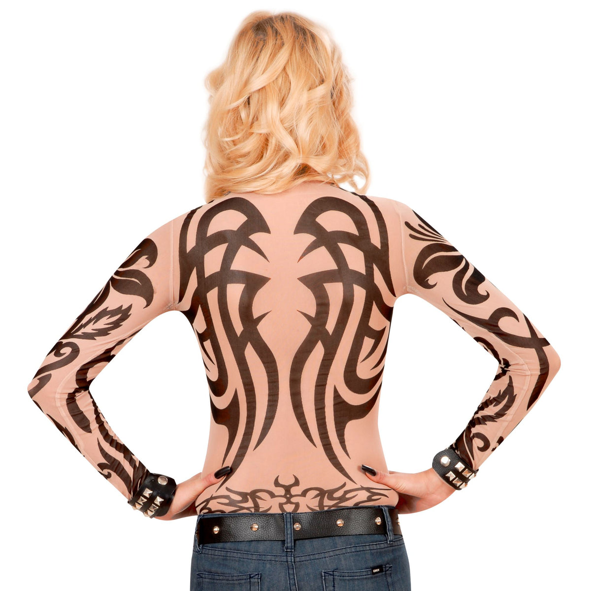 Disfraz Camiseta Tatuajes Mujer