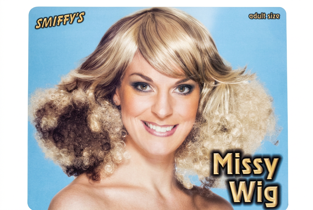 Peluca Missy Rubia Rizos Años 70