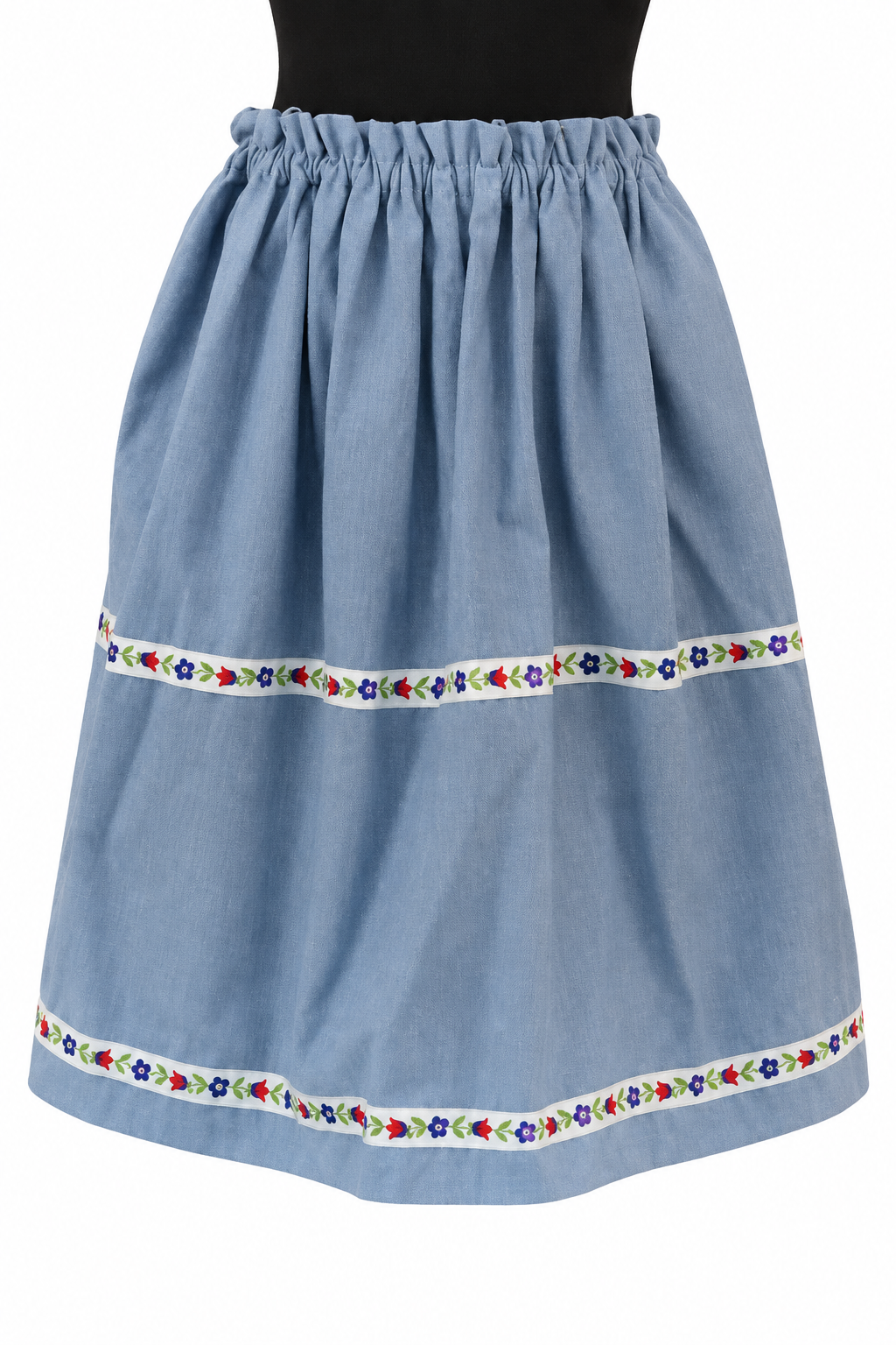 Blue Skirt Tomia Embroideries Costume