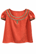 Camisa Medieval Salmón con Pasamanería Dorada