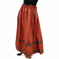 Terracotta Medieval Skirt with Handcrafted Trim M75