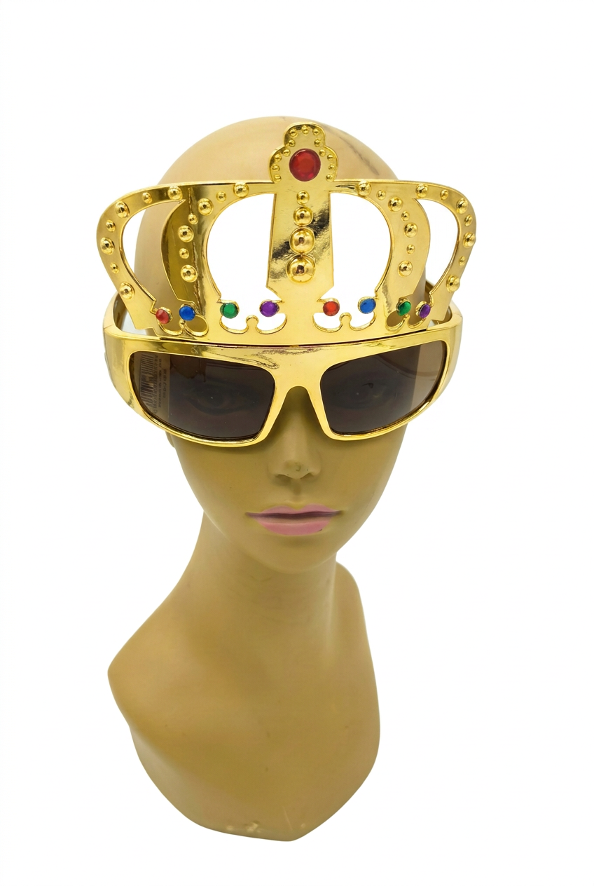 Gafas Corona Dorada Rey para Disfraz