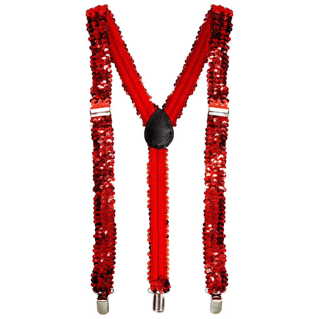 Tirantes con Lentejuelas Rojos