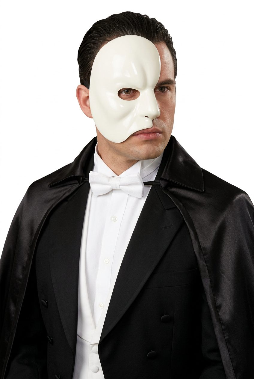 Máscara Oficial Fantasma de la Ópera Half Mask | Licencia Rubie's