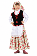 Shepherdess Costume with Flowers for Kids