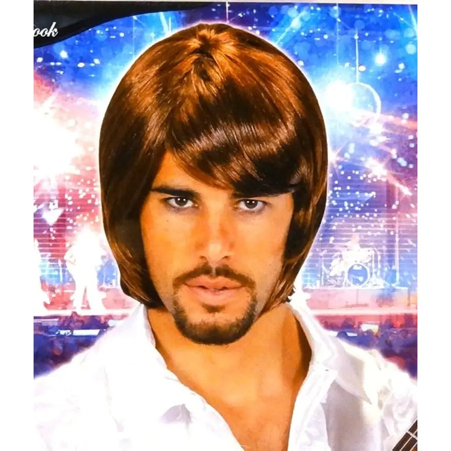 Peluca 70s Pop Star Legend Castaña – Widmann